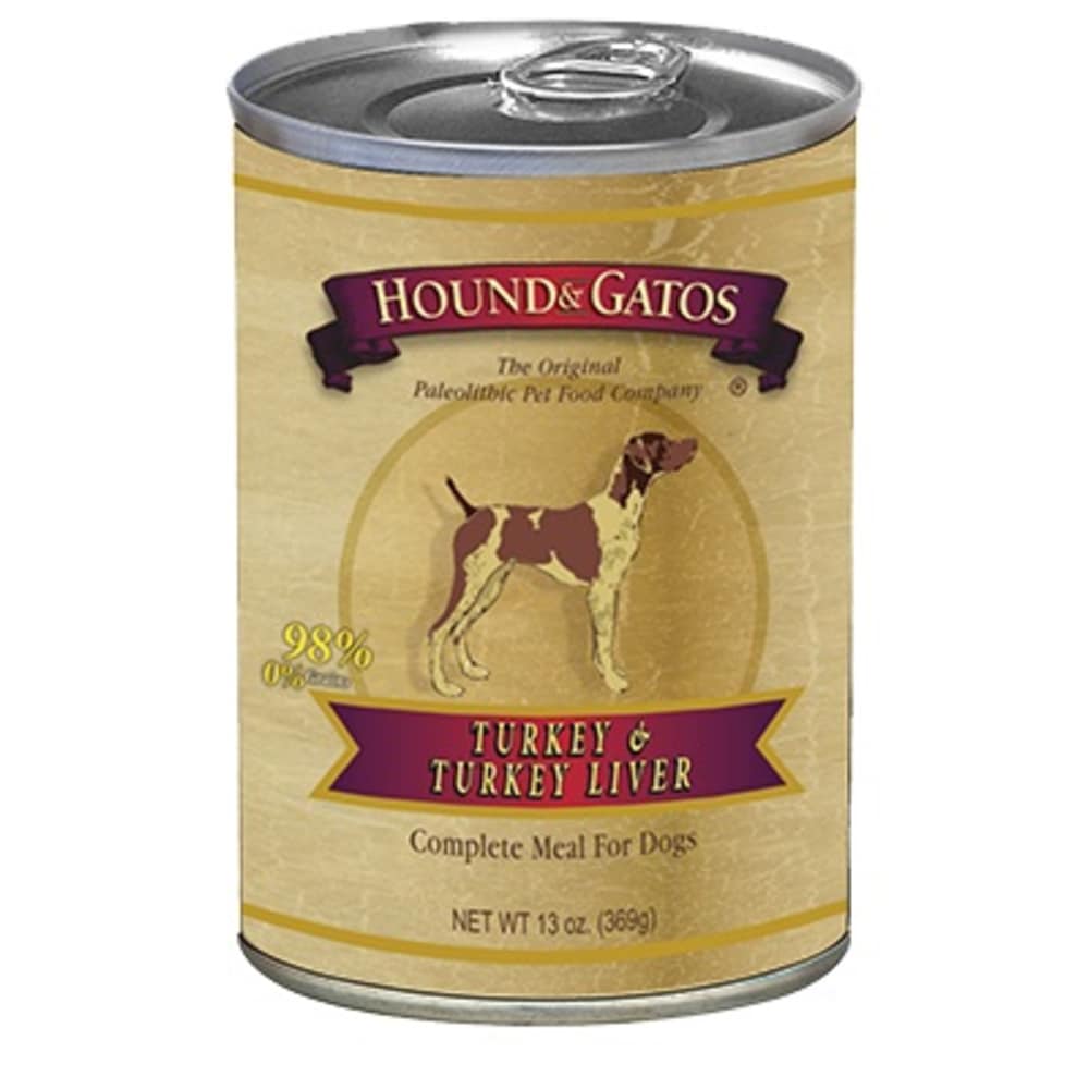 Hound And Gatos Grain Free Turkey Turkey Liver Wet Dog Food 13oz