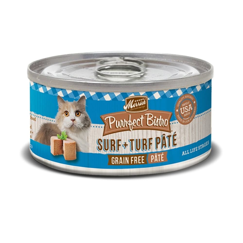 Merrick Purrfect Bistro Surf Turf Pate Grain Free Canned Cat Food