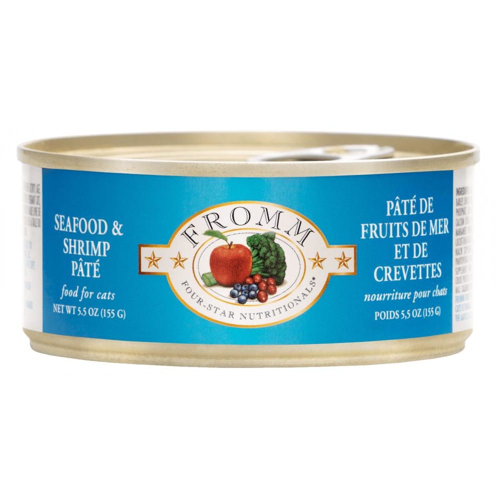 Fromm Four Star Seafood Shrimp Pate Canned Cat Food 5 5oz