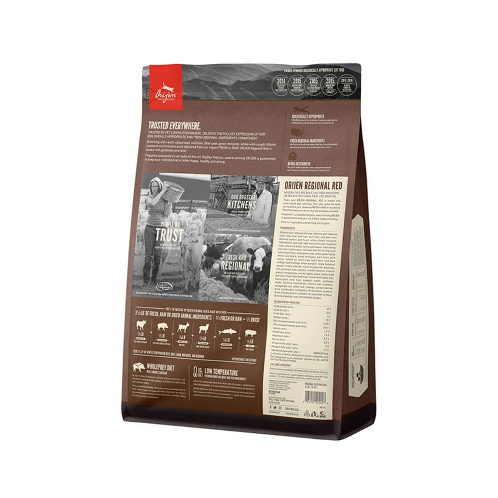 Orijen Regional Red Grain Free Dry Cat Food 12lbs