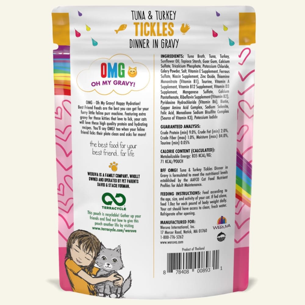 Weruva Bff Omg Tuna Turkey Tickles Recipe In Gravy Grain Free Cat