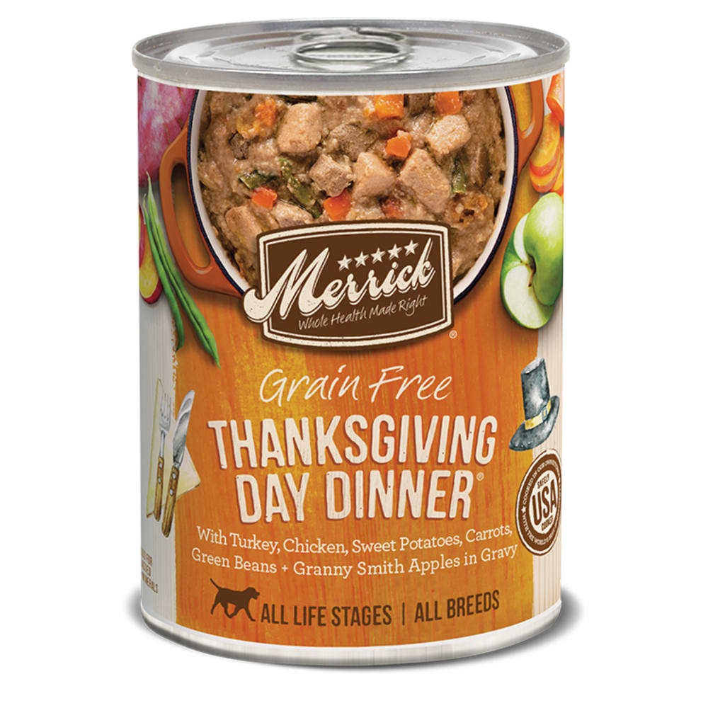 Merrick Thanksgiving Day Dinner Classic Recipe Grain Free Canned Dog Organizing a thanksgiving dinner can be a stressful ordeal, especially for those spending hours in the kitchen. merrick thanksgiving day dinner classic recipe grain free canned dog