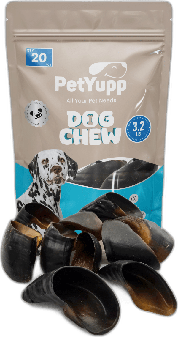 100% Natural Water Buffalo Hooves Dog Chew - Pack of 20