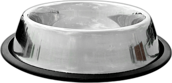 Traditional Shape Non-Skid Stainless Steel Dog Feeding Bowl - 24 Oz