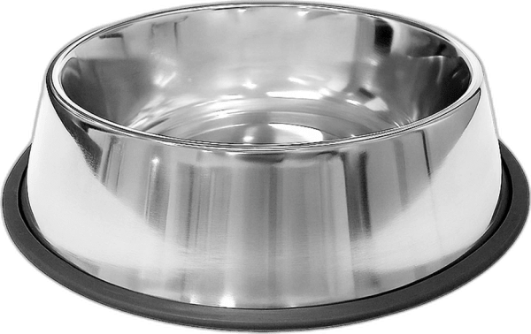 Traditional Shape Non-Skid Stainless Steel Dog Feeding Bowl - 160 Oz