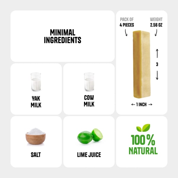 Himalayan Yak Cheese Chew — Single-Ingredient Gourmet Dog Chew | Long-Lasting Natural Treat | Gluten-Free, Lactose-Friendly | All Life Stages details