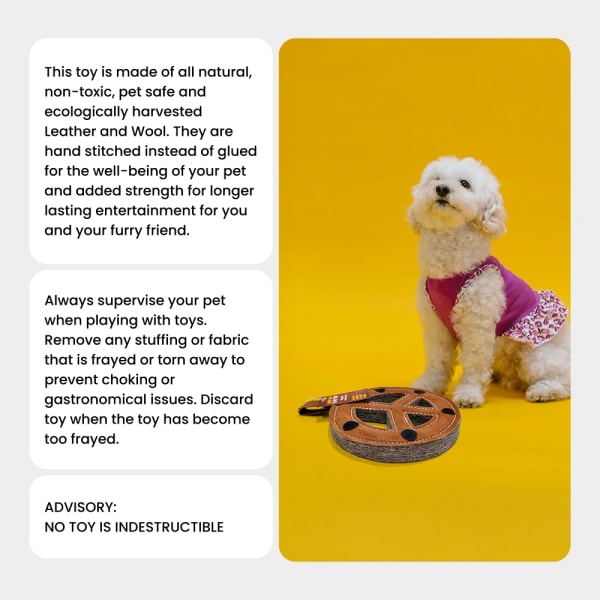 Natural Extra Tuff Toss & Chew Dog Toy - Peace Sign details