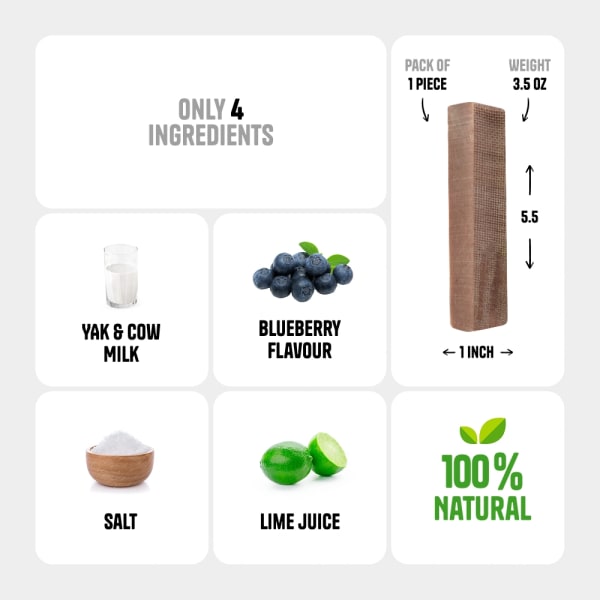 Himalayan Yak Cheese Chew — Rich Protein, Low Fat Single-Ingredient Dog Chews | Gluten-Free, Lactose-Friendly | All Life Stages details