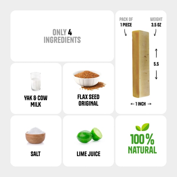 Himalayan Gourmet Cheese Chew - Flax Seed Flavor - Pack of 1 Chew details