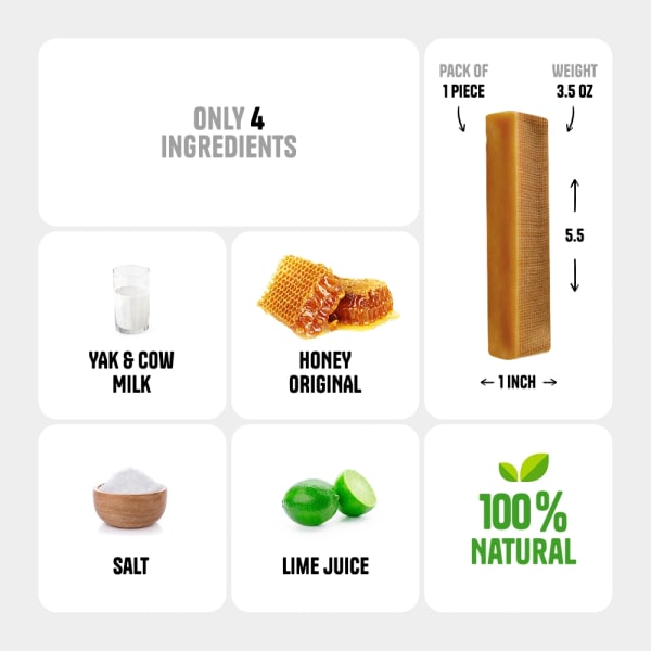Himalayan Gourmet Cheese Chew - Honey Flavor - Pack of 1 Chew details