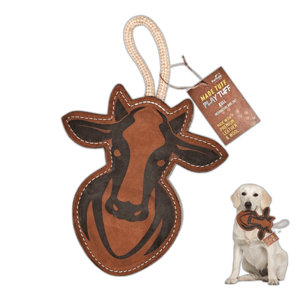 Natural Extra Tuff Toss & Chew Dog Toy - Bully Bull