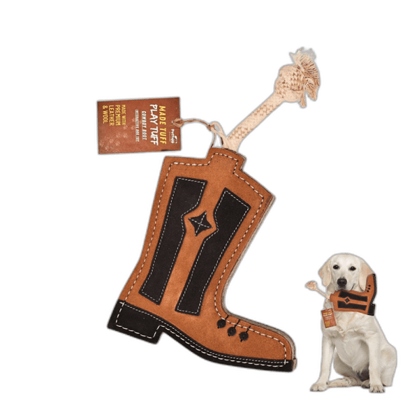 Natural Extra Tuff Toss & Chew Dog Toy - Cowboy Boot
