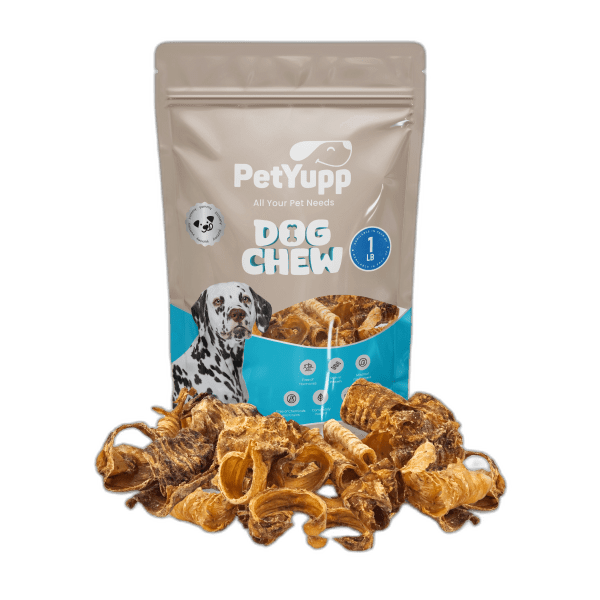 100% Natural Water Buffalo Trachea Bites Dog Treats - Pack of 1 lb