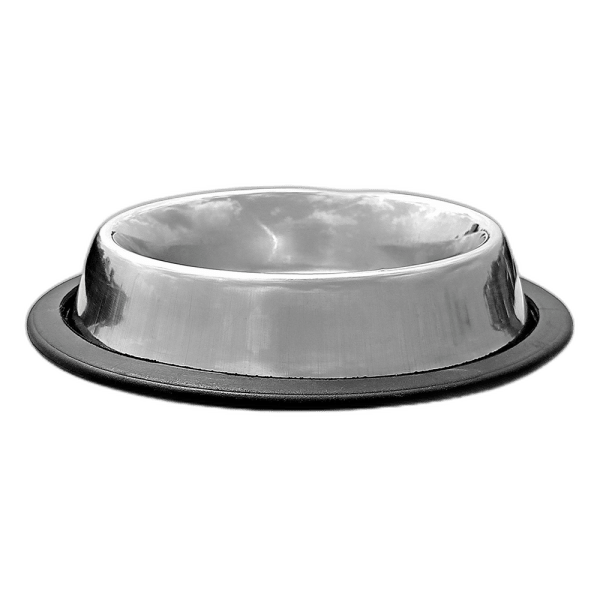 Traditional Shape Non-Skid Stainless Steel Dog Feeding Bowl - All Sizes