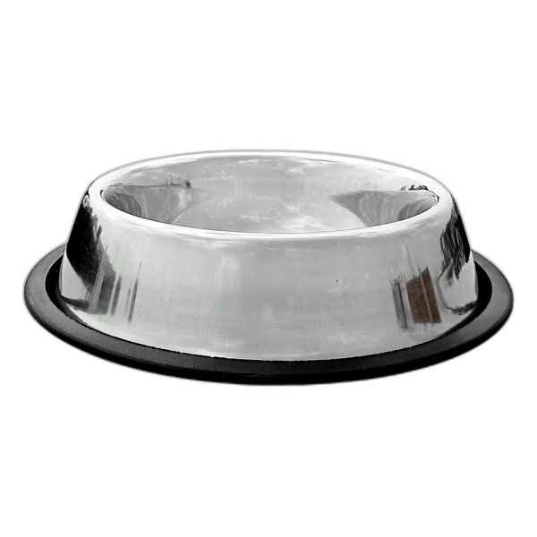 Traditional Shape Non-Skid Stainless Steel Dog Feeding Bowl - 24 Oz