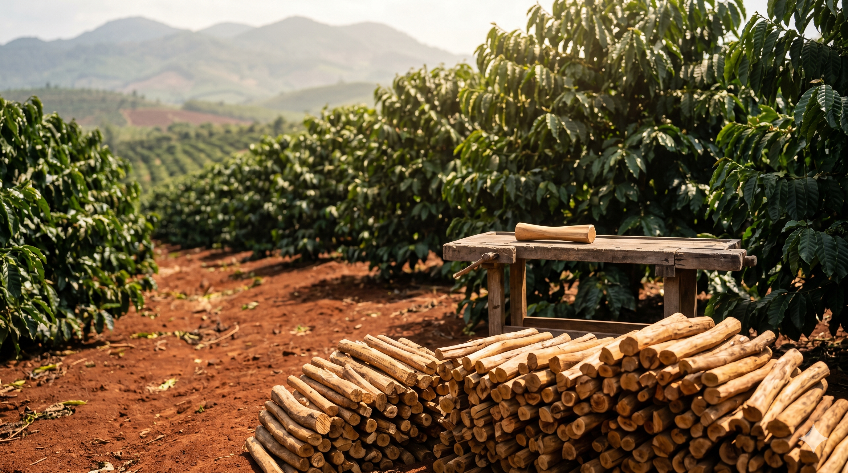 Coffee wood, sun-cured. — chapter banner