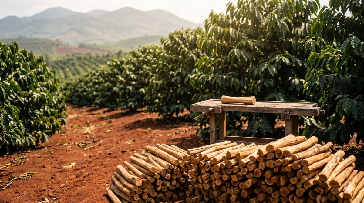 Coffee wood, sun-cured. — chapter banner