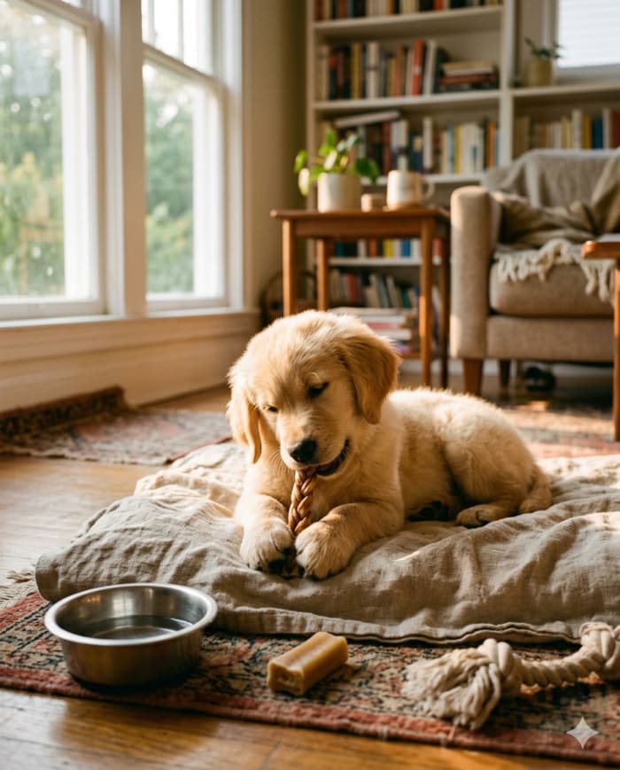 The new puppy starter kit. — bundle