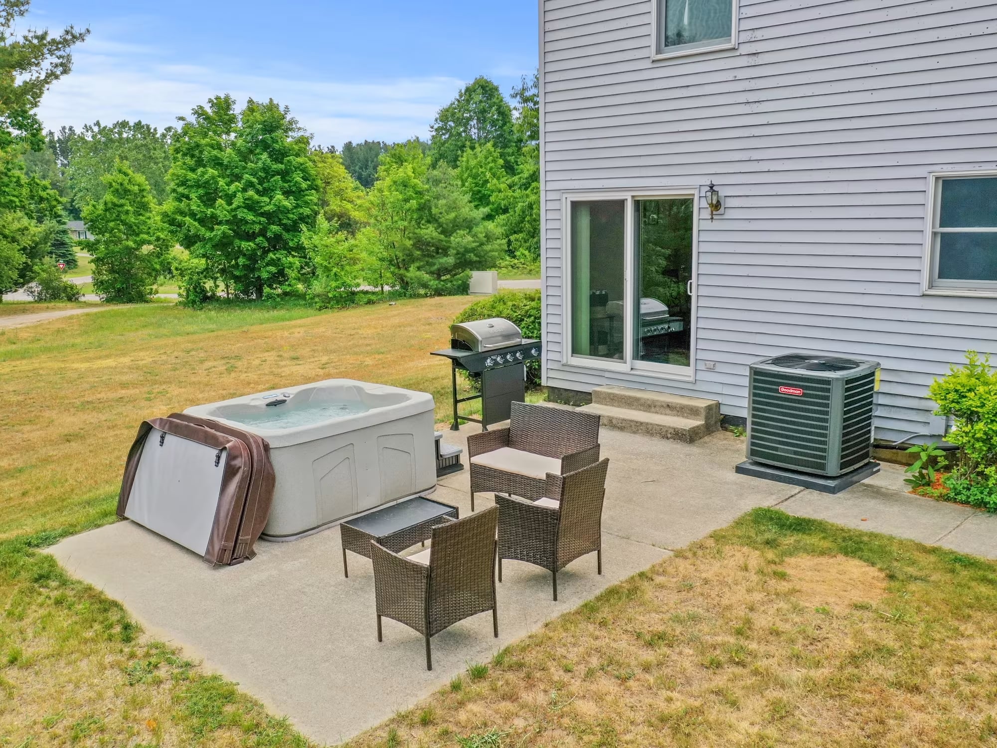 Michigan Vacation Home Rental Long Lake Retreat hot tub