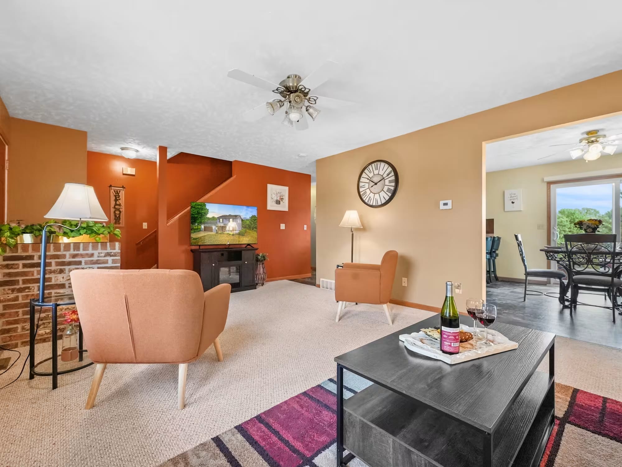 Michigan Vacation Home Rental Long Lake Retreat living room shot 3