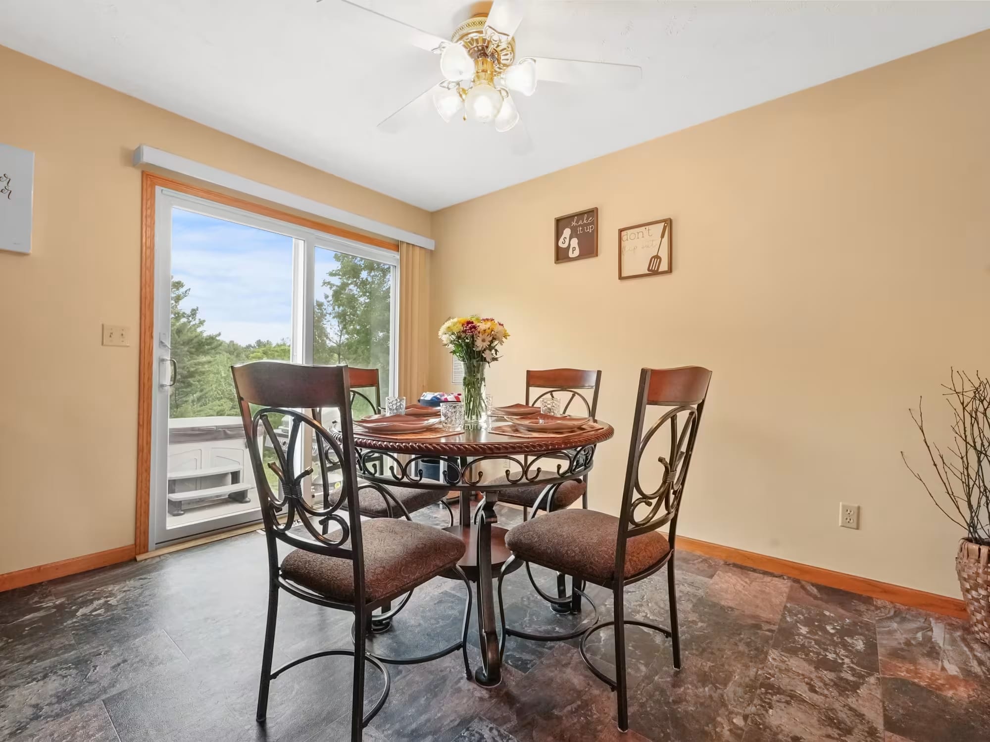 Michigan Vacation Home Rental Long Lake Retreat dining shot 2