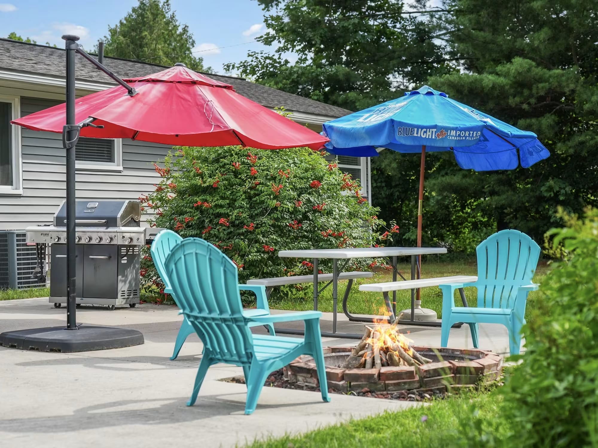 Michigan Vacation Home Rental Serenity Shores Firepit