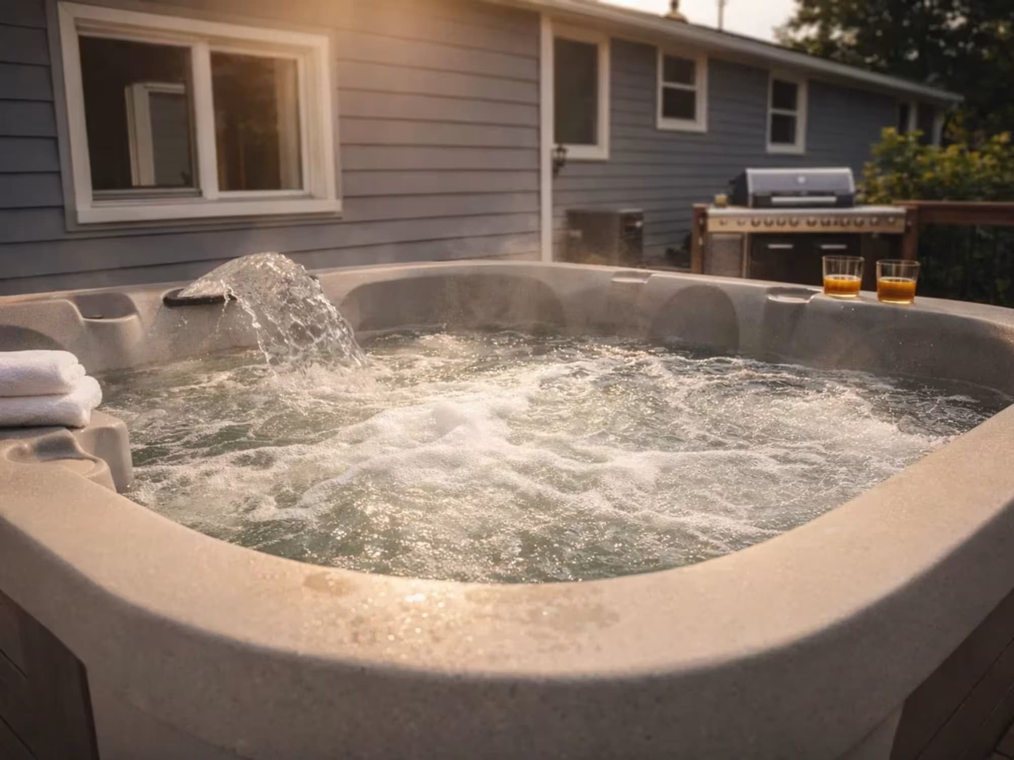 Michigan Vacation Home Rental Serenity Shores Hot tub