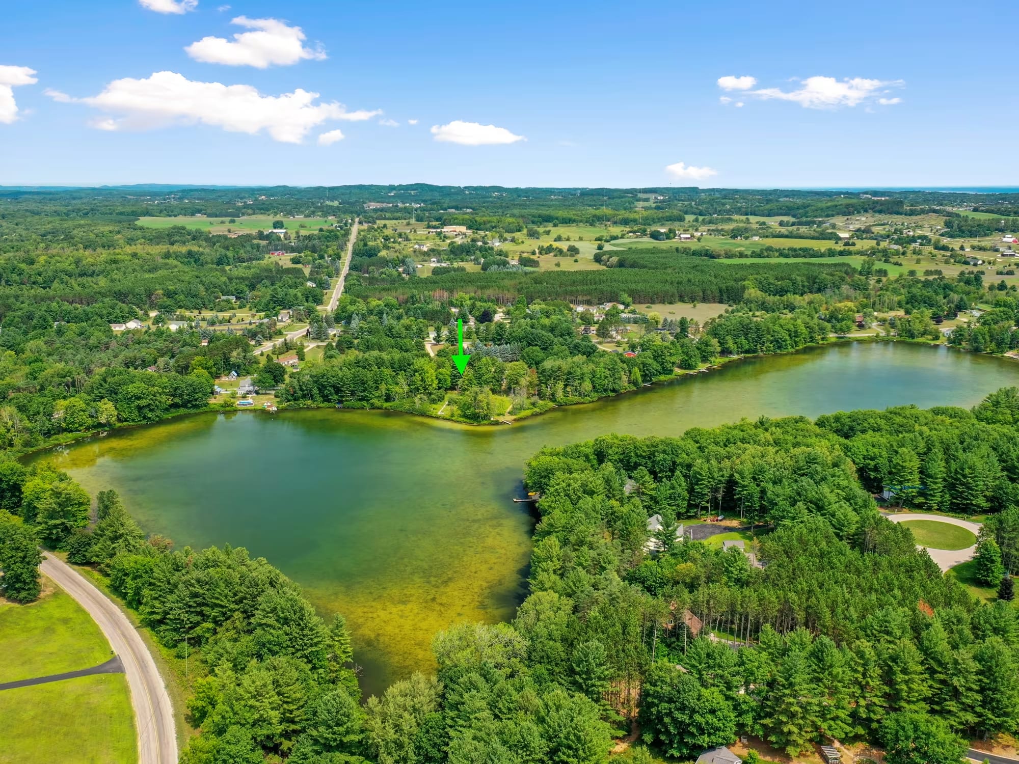 Lakefront Paradise Vacation Home Rental property aerial shot