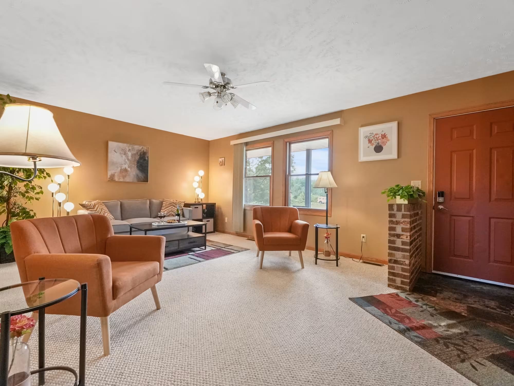 Michigan Vacation Home Rental Long Lake Retreat living room shot 1