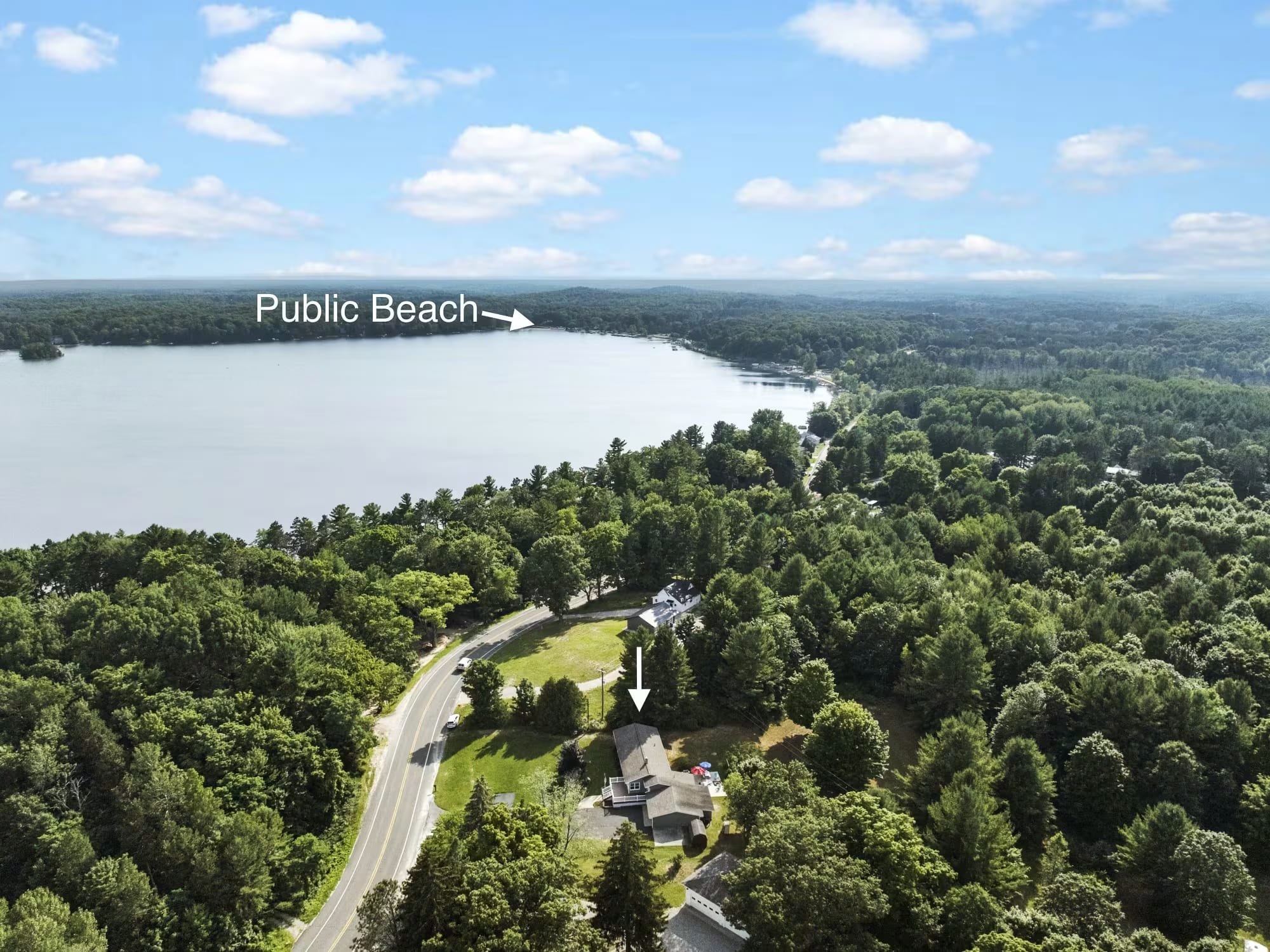 Michigan Vacation Home Rental Serenity Shores Aerial shot