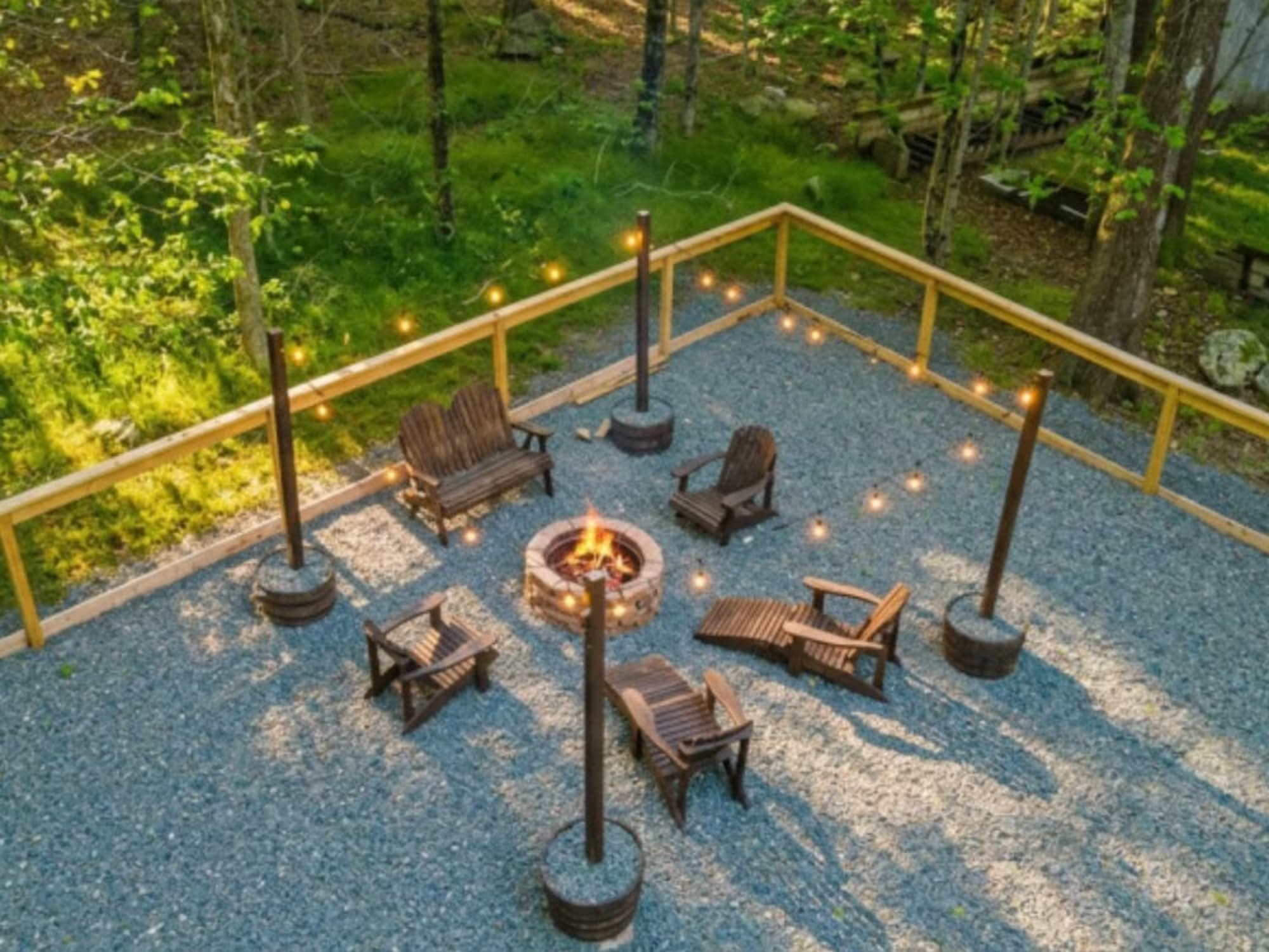 Pocono Lake Vacation Home Rental Pocono Lake Retreat Firepit
