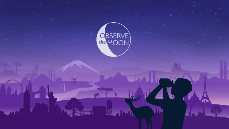 Graphic advertising International Observe the Moon Night.