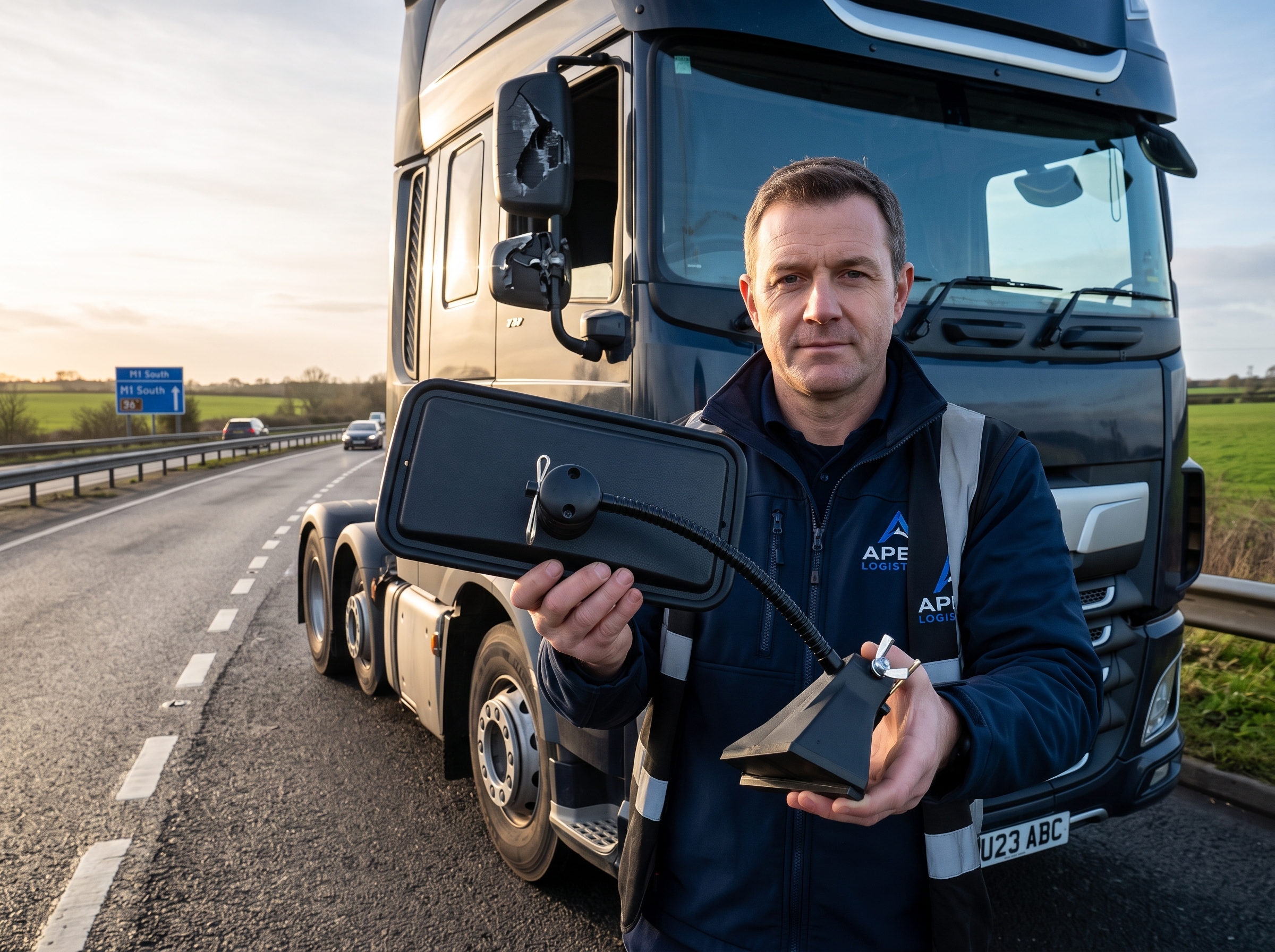 Thumbnail: driver holding EMMA accessory