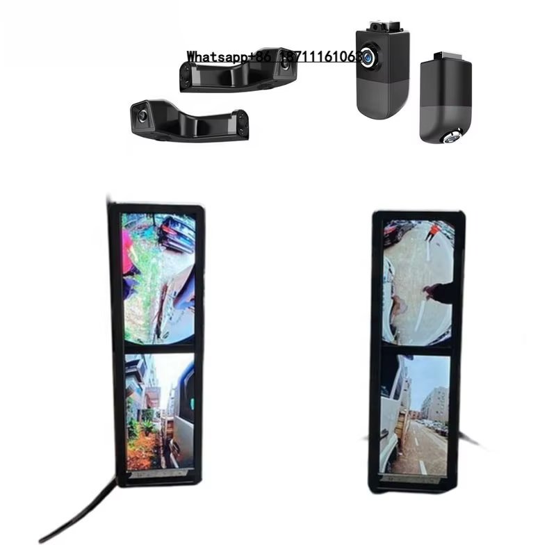 16-Inch Dual Lens Digital Rearview Mirror – DVR Blind Spot Camera System for RV, Truck & Bus