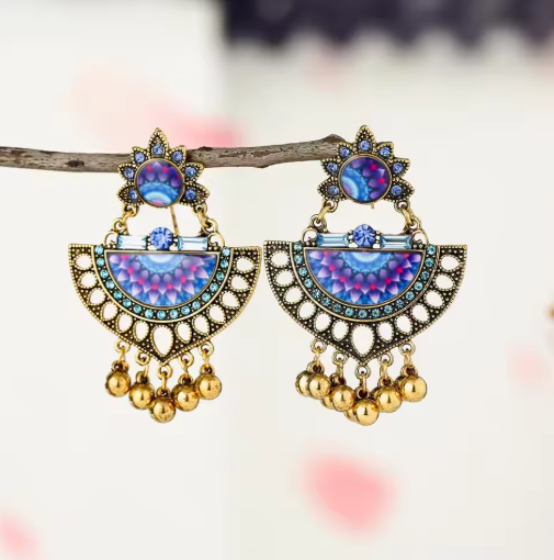Kundan Chandelier Earrings for Women | Indian Bridal Long Tassel Earrings