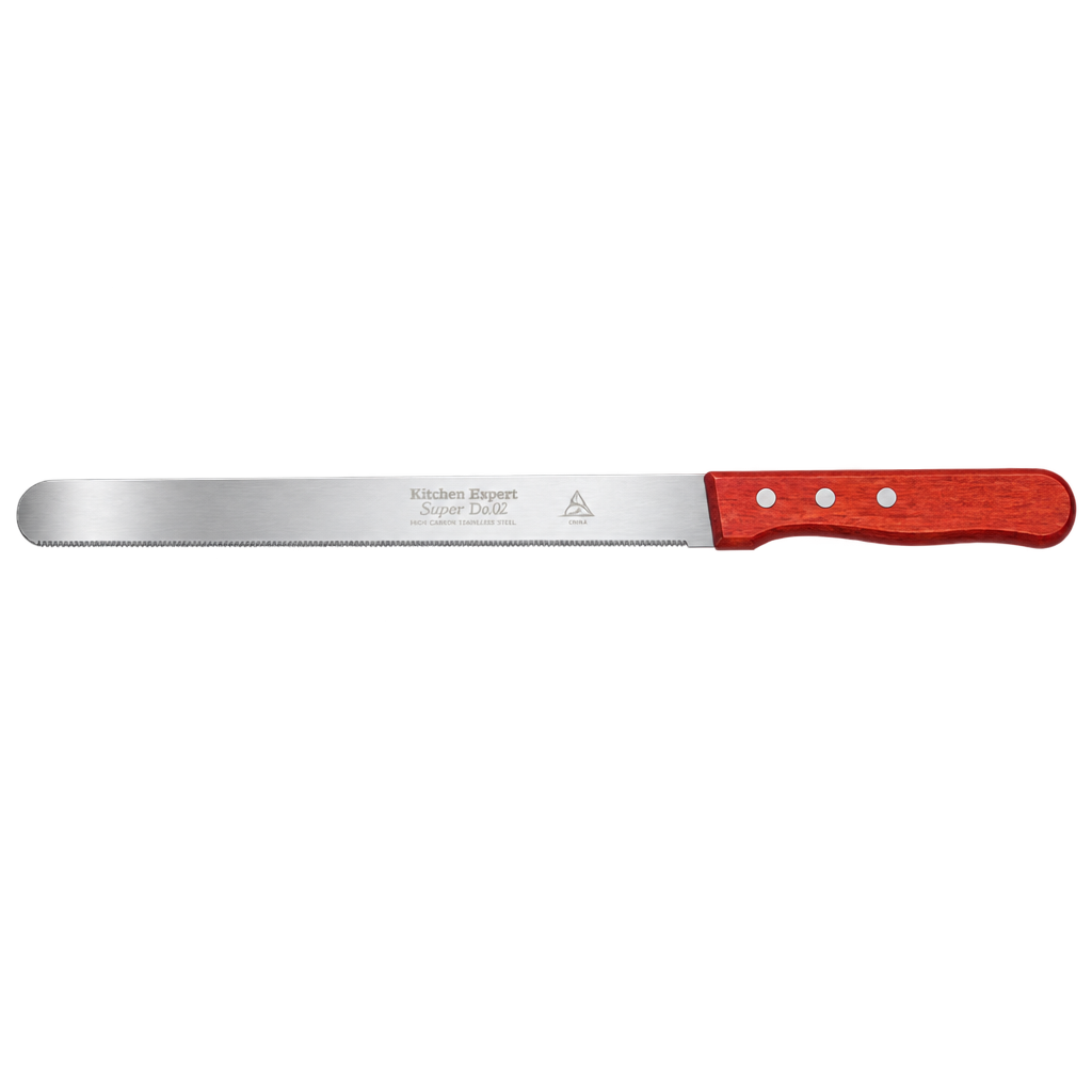 10INCH STAINLESS STEEL WOODEN HANDLE CAKE SLICING- LEVELLING KNIFE