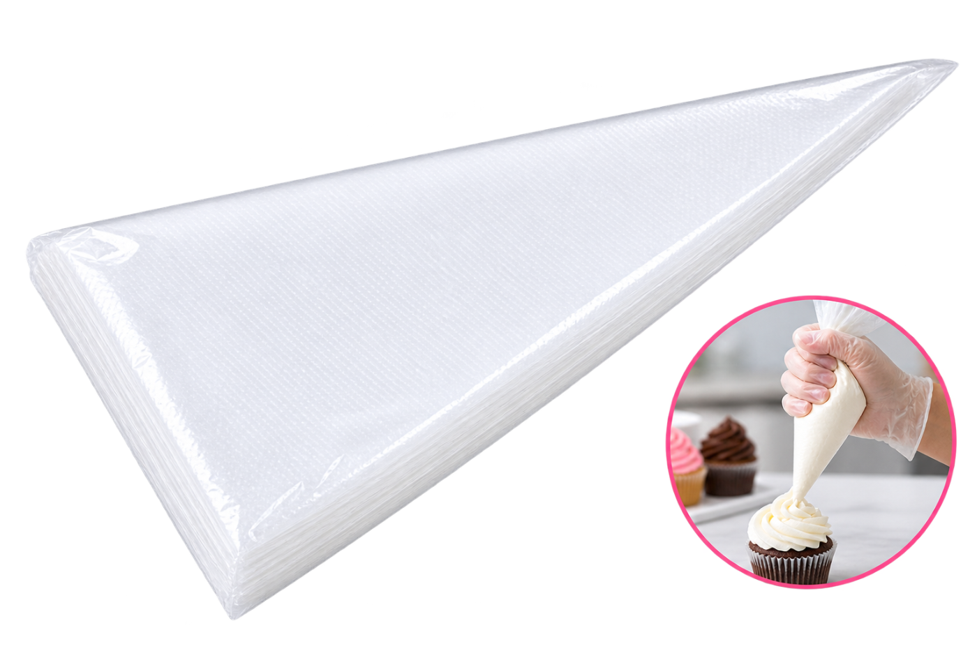 100 PIECES DISPOSABLE PIPING BAGS 34CM
