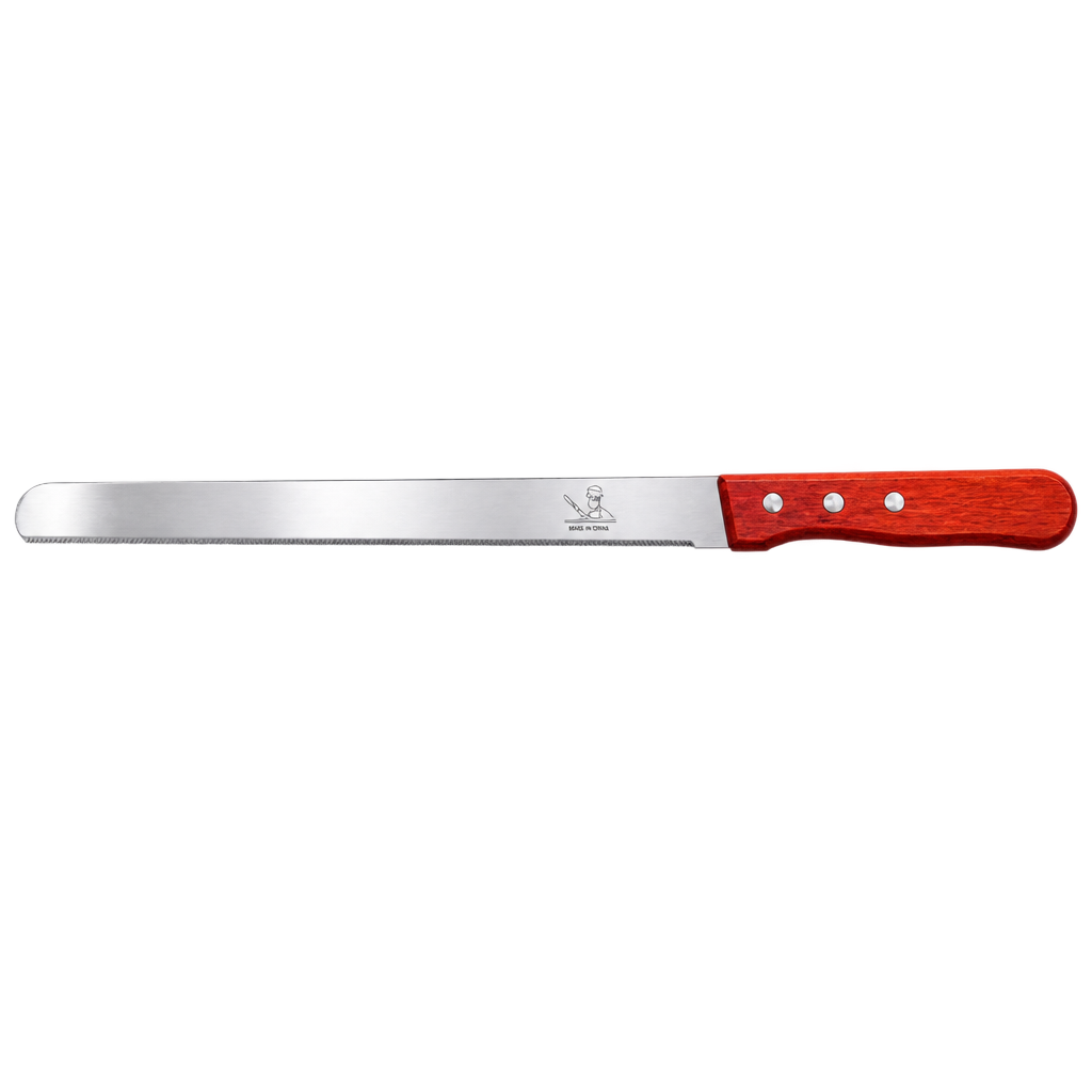 12INCH STAINLESS STEEL WOODEN HANDLE CAKE SLICING- LEVELLING KNIFE
