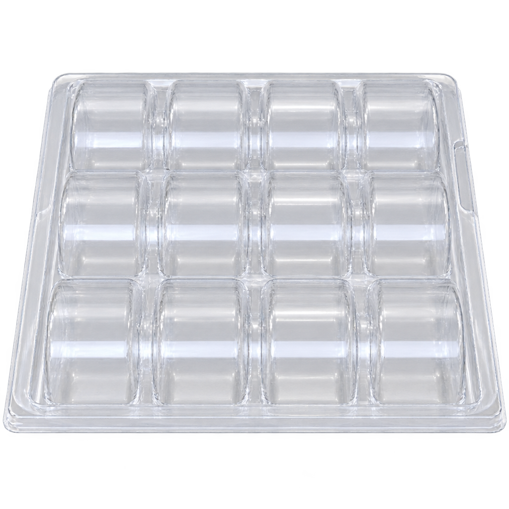 12 CAVITY FULL TRANSPARENT MACARON BOX 19․5CM