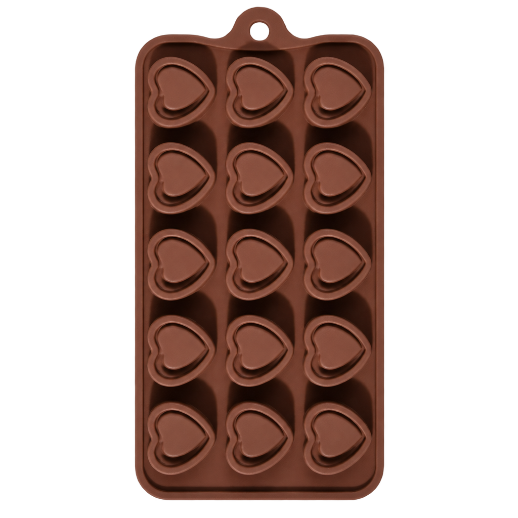 15 Cavity Heart Shaped Chocolate, Jelly, Candy Silicone Mould