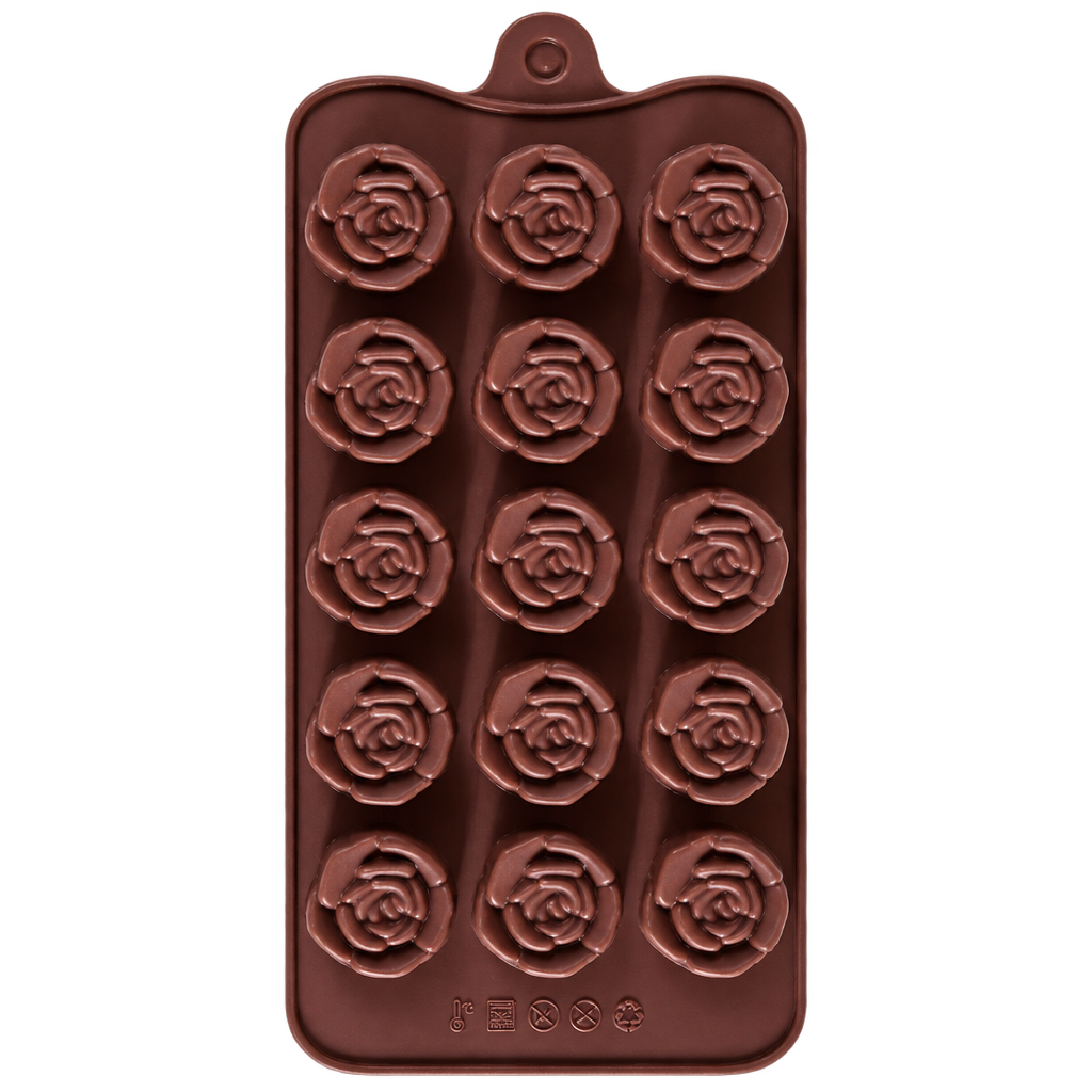 15 cavity Rose Shaped Chocolate, Jelly, CandyMould