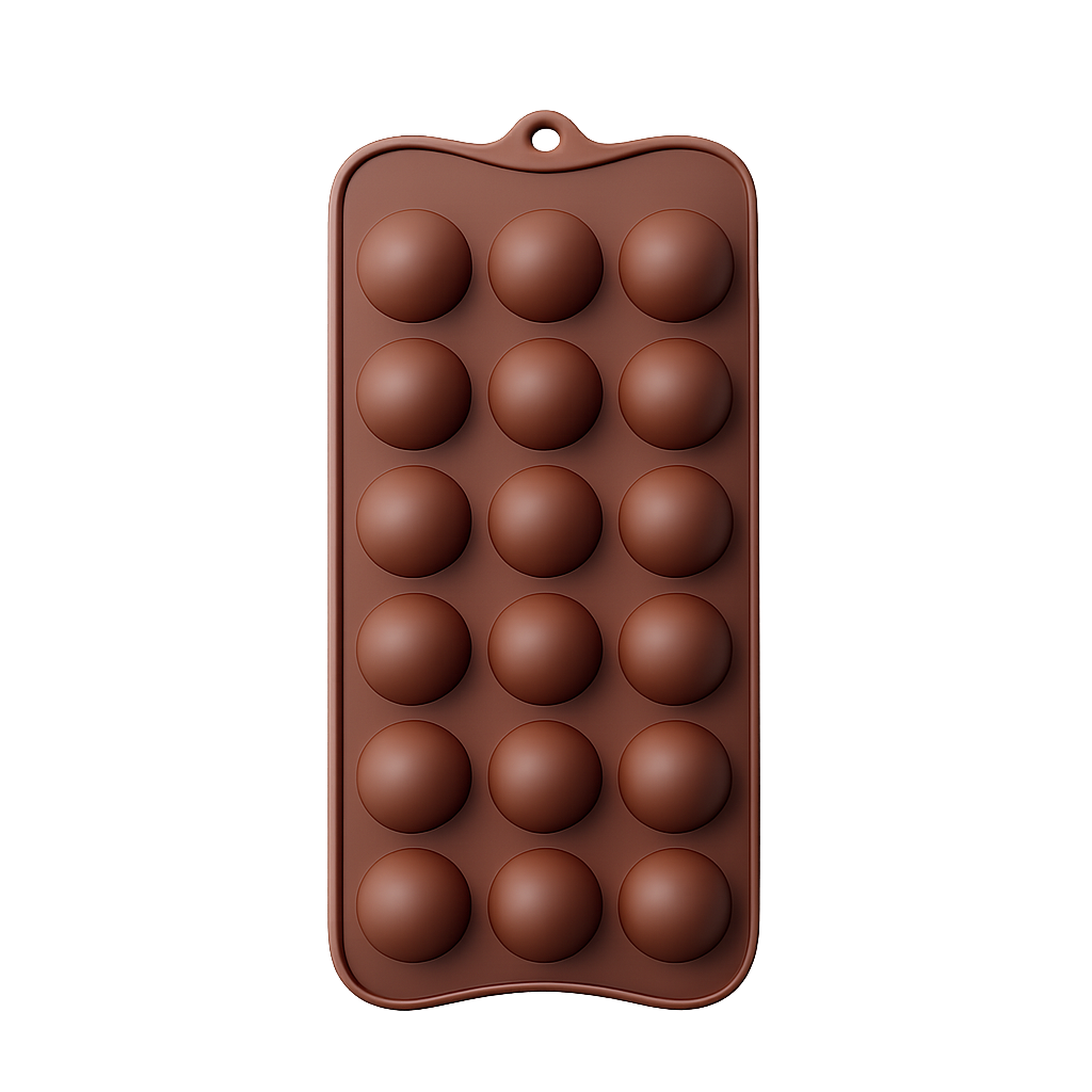15 CAVITY SEMI SPHERE SHAPED CHOCOLATE, JELLY CANDY SILICONE MOULD 1PC