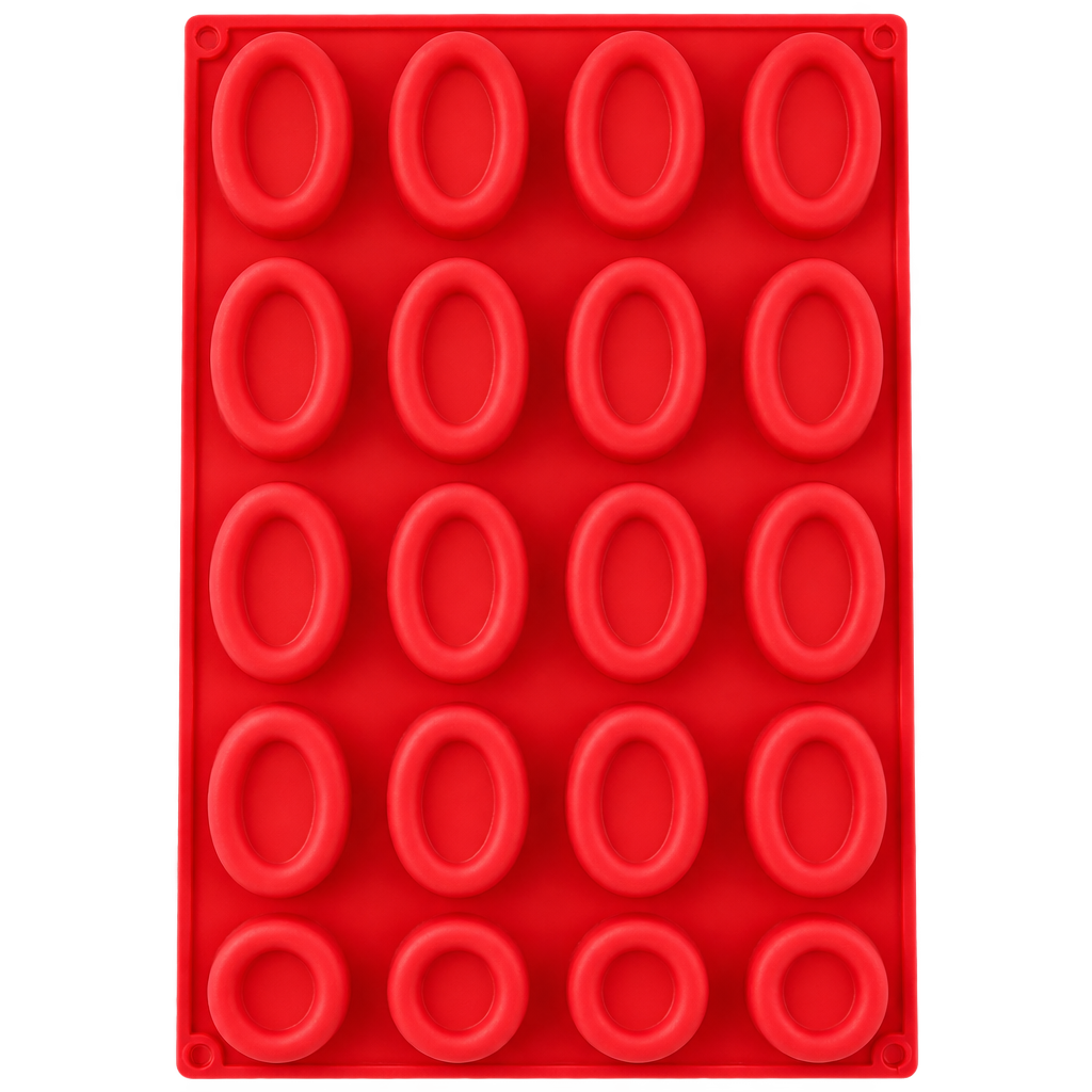 20 Cavity Oval Shaped Silicone Mould
