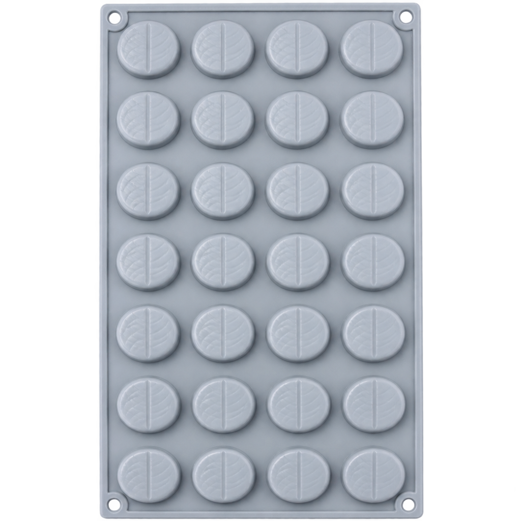 28 CAVITY COFFEE BEAN SHAPED ICE CREAM, CHOCOLATE MOUSSE CAKE SILICONE MOULD 1PC