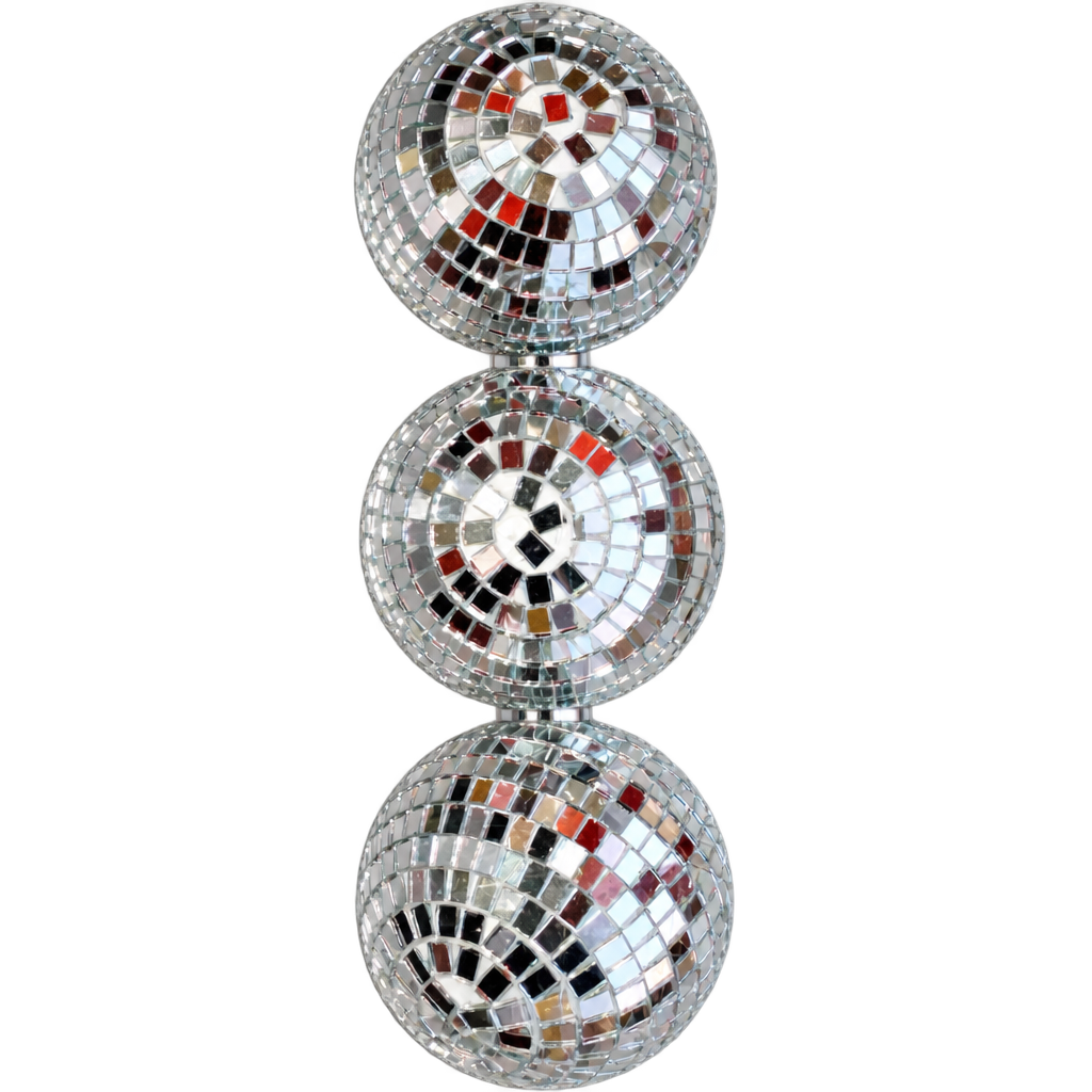 3pcs set Shining Disco Balls 10cm