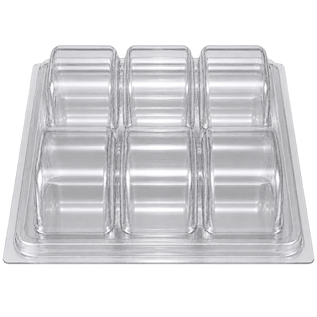 6 CAVITY FULL TRANSPARENT MACARON BOX 13․5CM(