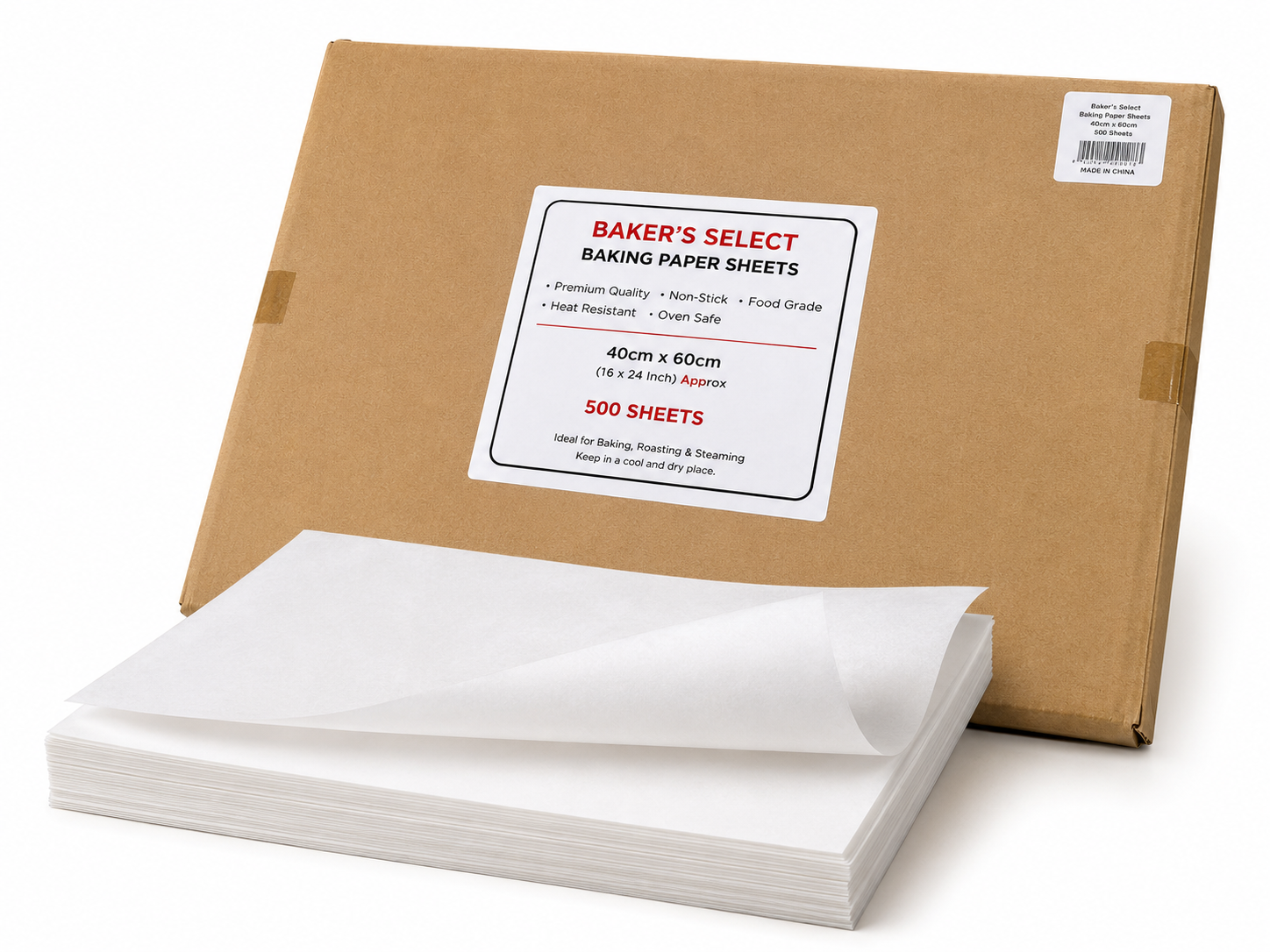 BAKING PAPER 60CM X 40 CM 500 SHEETS