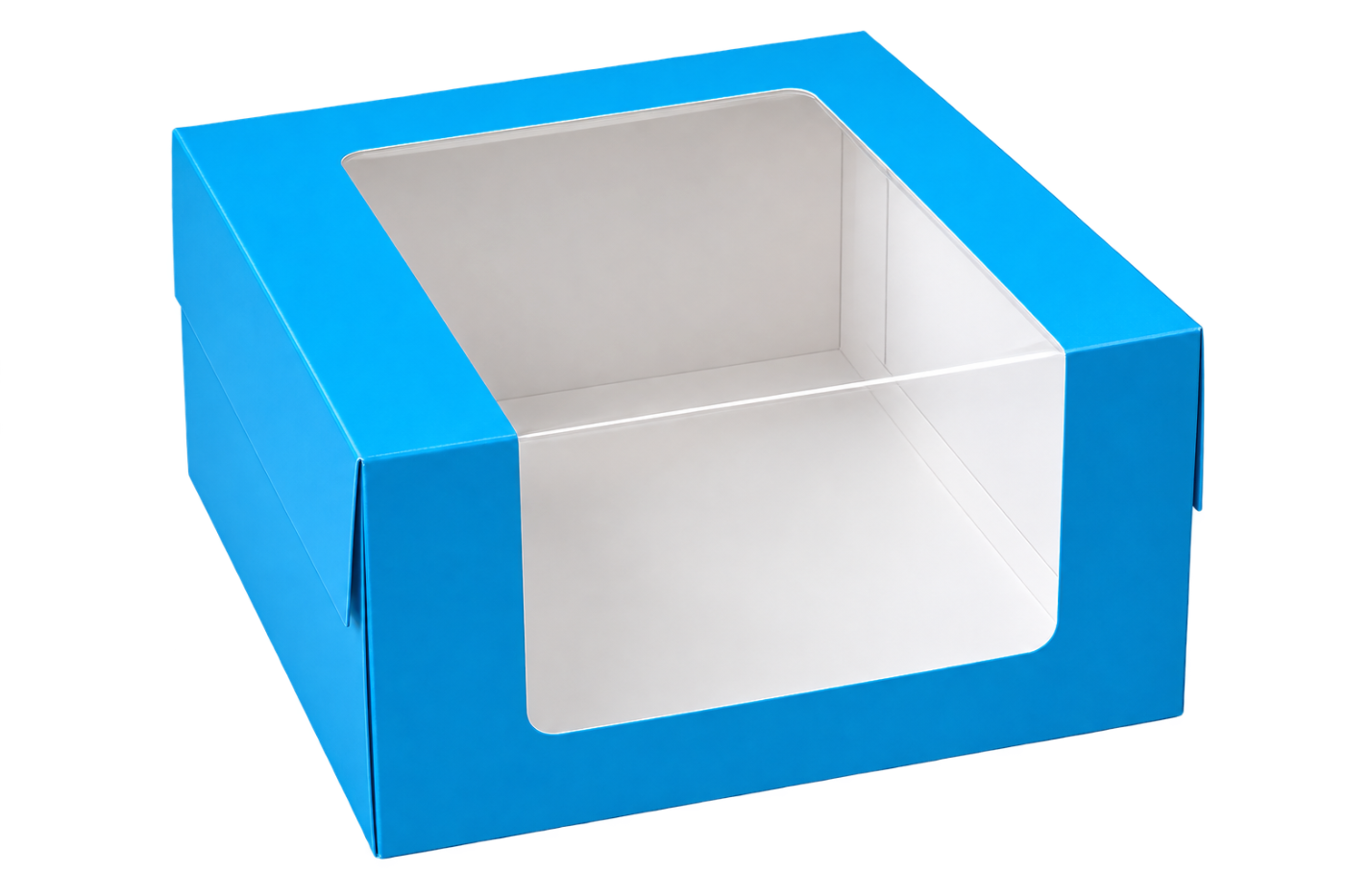 CAKEBOX BLUE 15X15X10 WINDOW SS