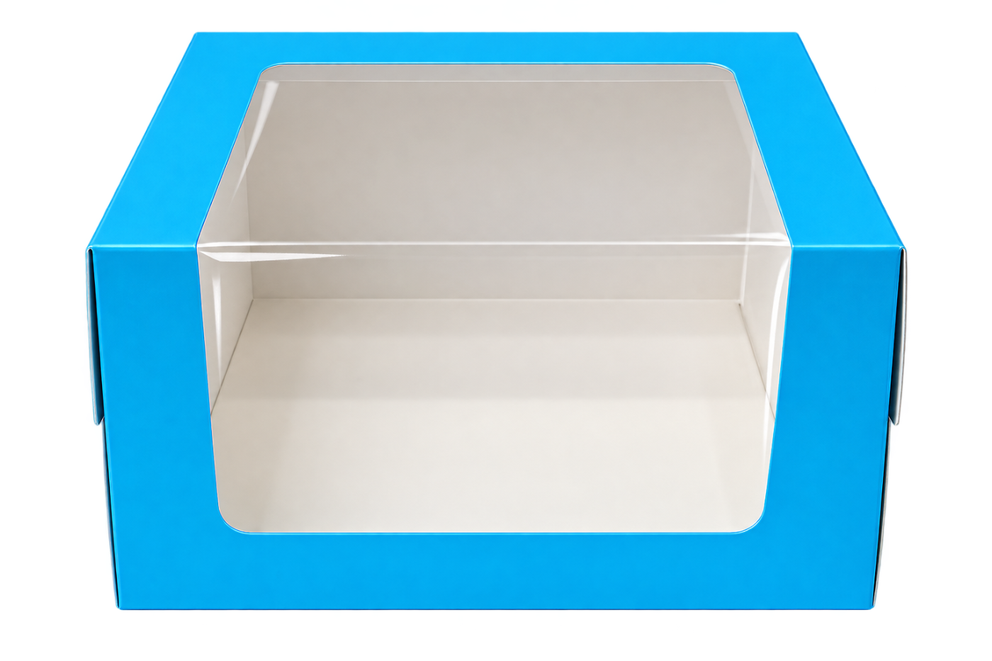 CAKEBOX BLUE 21X21X12 WINDOW SS