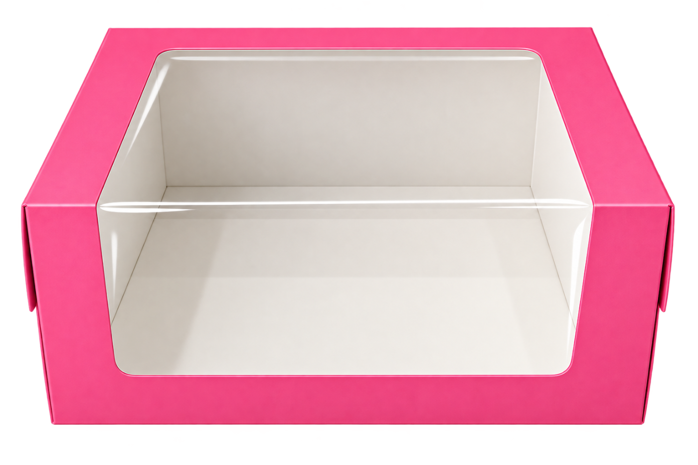 CAKEBOX PINK 26X26X12 WINDOW SS